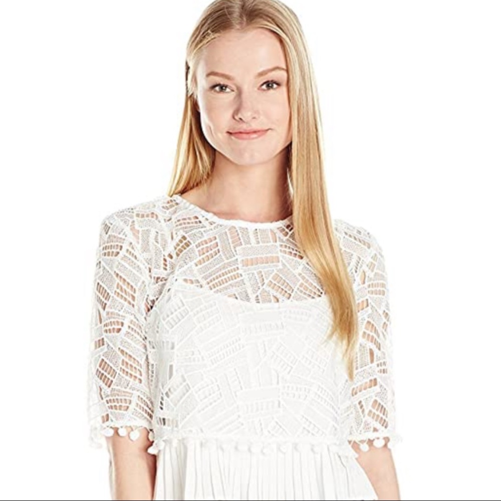 FRENCH CONNECTION ~Freddy Flared Skirt in Lace & Lace Top (NWT)